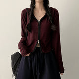 Sty Stripe Two Way Slim Hooded Zip-Up