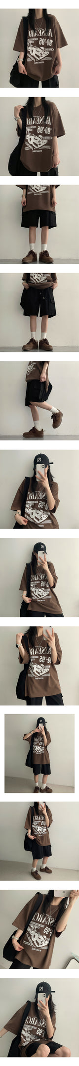 Miz Oversized Fit Short-Sleeved Knit T-Shirt