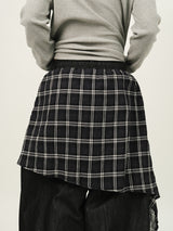 SE Non-fade Check Layered Denim Pants