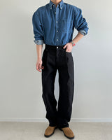 one tuck cotton pants