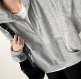 Mepo Soft Fleece Overfit High Neck Zip-up