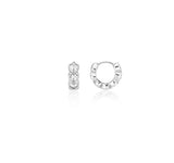26SS★ Essence Heart Bezel Tennis One-Touch Earrings