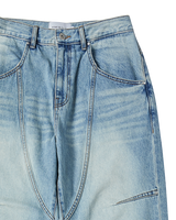 26SS STUDDED BALLOON FIT DENIM PANTS 