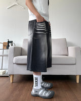 Leeds Washing Half Denim Pants