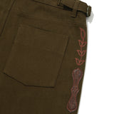 Western boots cut work pants / Khaki