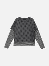 モカドットレイヤードTシャツ（2c）