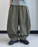 リフォールドSSコットンツータックワイドパンツ
