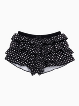 TIERED POLKA DOT RUFFLE SHORTS