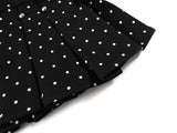 Rose Detail Dot Pleated Skirt 232514109