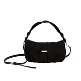 シャーリングナイロンショルダーバッグ (BLACK)