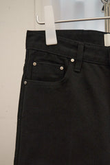 Snap Button Detail Slit Pants (Black/2size)