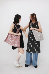 000Design Cotton Check Tie Bag / Mint