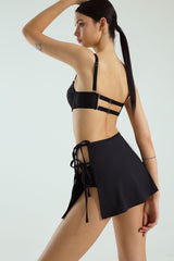 Wrap Skirt Cover-Up (Black/Shorts)