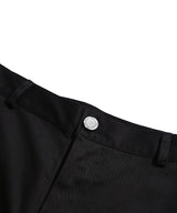 Side Slit Darted Bermuda Black