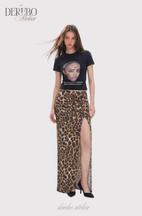 フェイスブラックスパンデックスショートスリーブTシャツ
