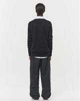 Bluesf merino wool henry neck knitwear - Black