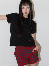 STRIPE JERSEY SHORTS (RED)