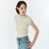 CAP SLEEVE KNIT CREAM
