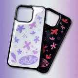 Flower Blooms Epoxy Phone Case (Purple-WH)