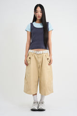 Ocean Pintuck Bermuda Pants