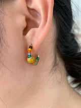 Color beads C earrings