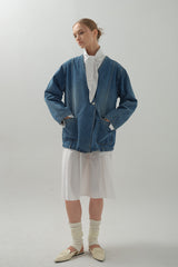 Drape Scarf Shirt_White
