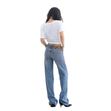 Tiberinus - Lily Jeans - Low-Rise Straight-Leg Jeans - Light Blue - 23 cm Rise - 23.5 cm Leg Opening