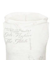 TATTOOED GRAPHIC COWL SLEEVELESS_WHITE
