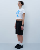 ツイストロゴクロップTシャツ　ホワイト