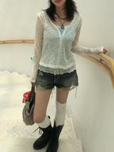 Dot Slub Summer Cardigan (3c)