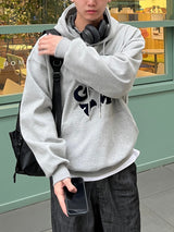 Alphabet embroidered Hooded