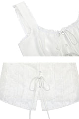 PURITY LACE TOP white