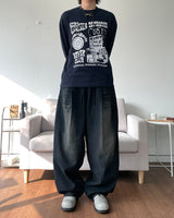 BlueBlack Balloon Denim Pants