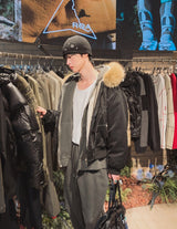[Lining Fur] トリシャーラクーンファーカットパディングジャンパー