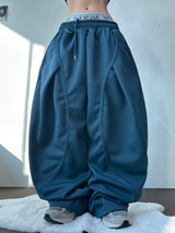 KIDDY RING POINT FRONT PLEAT BALLOON PANTS💙🩶🖤 - 3 COLORS