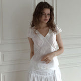 Jacquard floral blouse