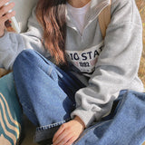 オハイオ カラーリング ハーフジップアップ フリース スウェット Tシャツ