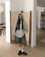 Muvell チェック フード付きシャツ