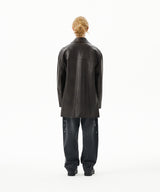 FAUX LEATHER CARCOAT