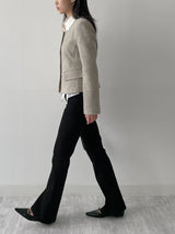 Blossom Square Neck Tweed Short Jacket