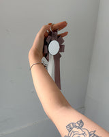 [MADE] ROSETTE MIRROR KEYRING (BROWN)