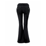 [Hip pads] レイナローライズロングブーツカットジーンズ (2color)