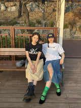 ヘッドアートワークTシャツ (2color)