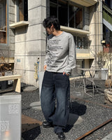 スナップデニムパンツ