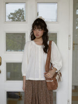 Ribbon duffel bag_caramel brown