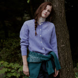 Nordic knit Cardigan_Violet