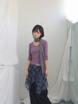 Misty Checkered Layered Skirt