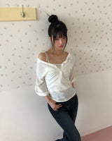 ターニングロールアップ7分袖Tシャツ