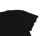 ダメージカッティングTシャツ (ブラック)