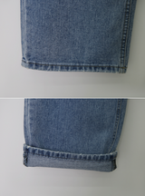 [SHOPPERMADE] トレンドウォッシュドワイドデニムパンツ